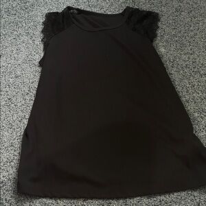 Black Lace Sleeve Top